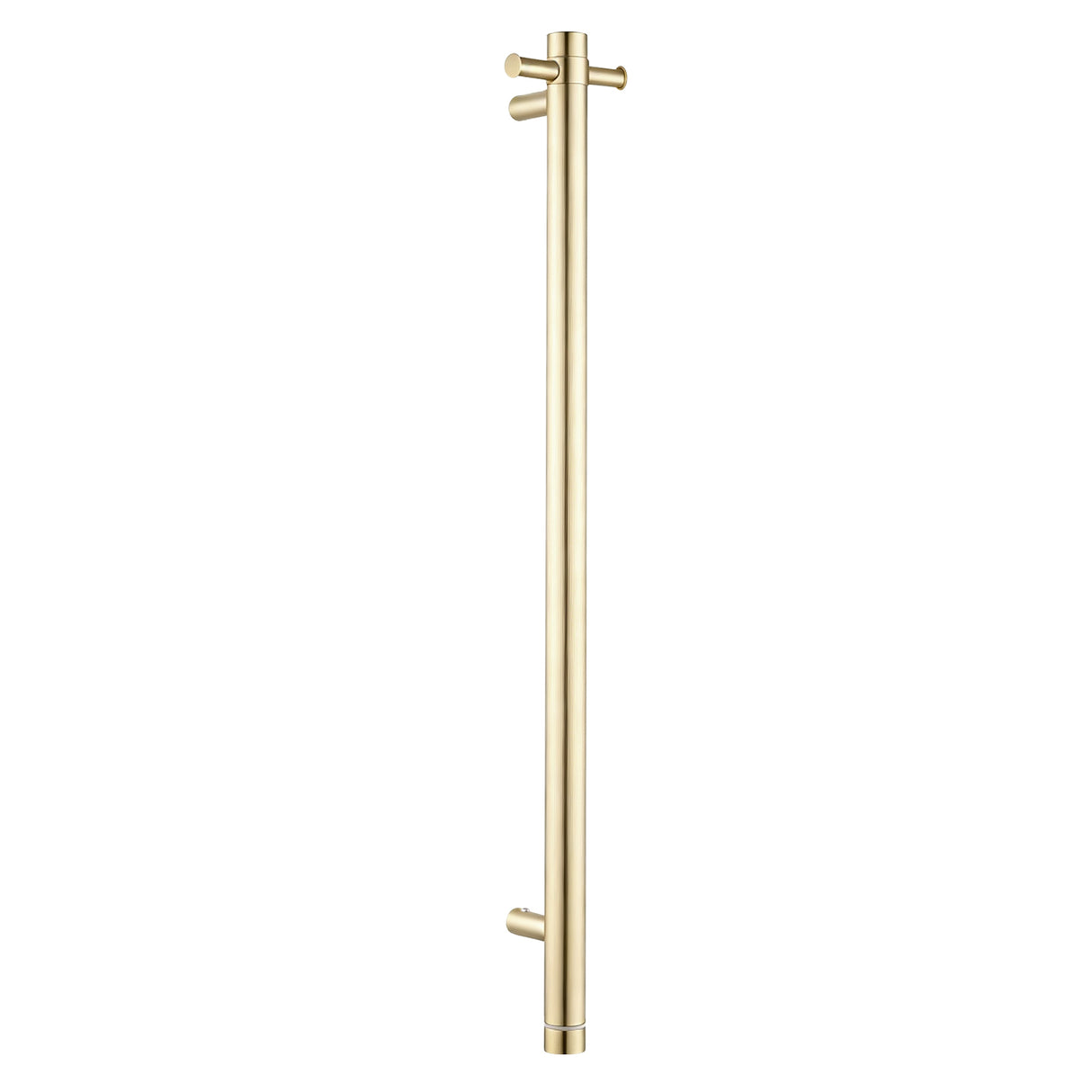 Round Vertical Electric Heated Towel Rack Single Bar(with Timer) | 2 Finishes
