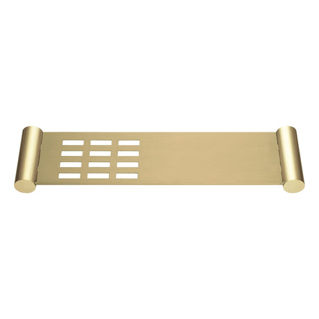 Aquaperla LUCID PIN Stainless Steel Towel Shelf – Light Brushed Brass