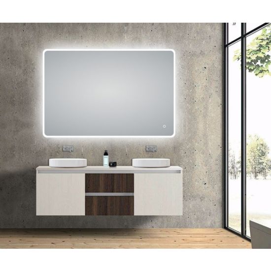 LDE Backlit LED Rectangle Frameless Mirror 1500x800mm
