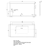 LDT LED Rectangle Frameless Mirror with Magnifier and Digital Clock 1500x800mm