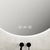 LUNA LED Round Frameless Mirror