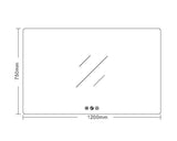 LUNA LED Rectangular Frameless Mirror 1200x750mm 