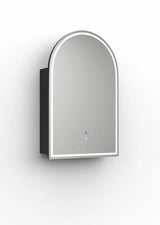 ARCHIE Font-Lit LED Black Oak Shaving Cabinet W600xH900mm