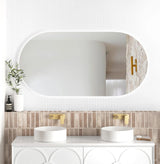NOOSA Back-Lit LED Oval Frameless Mirror 1500x750mm