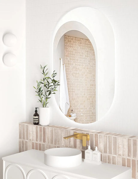NOOSA LED Oval Frameless Mirror 900x600mm-Horizontal or Vertical