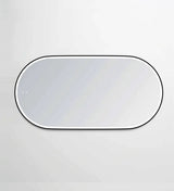 NOOSA Back-Lit LED Oval Metal Frame Mirror 1500x750mm Matte Black