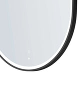 NOOSA Back-Lit LED Oval Metal Frame Mirror 1500x750mm Matte Black