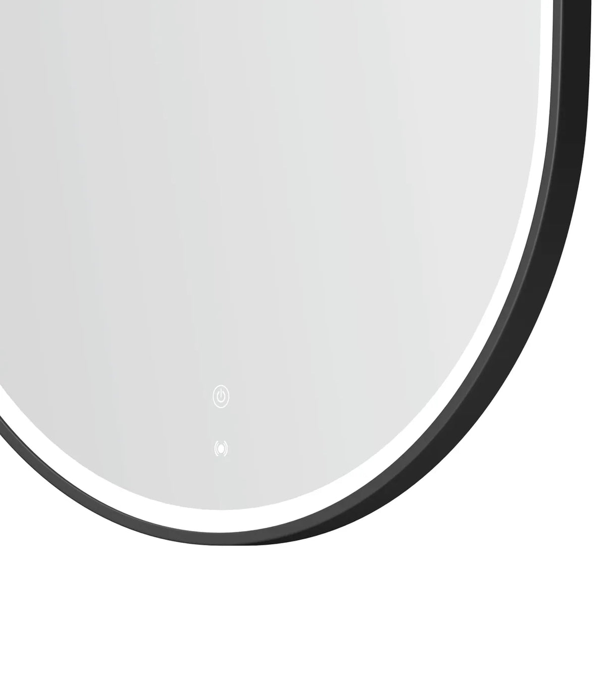NOOSA LED Oval Metal Frame Mirror 900x600mm Matte Black