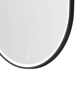 NOOSA LED Oval Metal Frame Mirror 900x600mm Matte Black