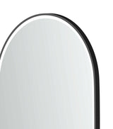 NOOSA LED Oval Metal Frame Mirror 900x600mm Matte Black