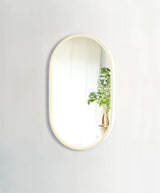 NOOSA LED Oval Metal Frame Mirror 900x600mm Matte White