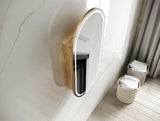 NOOSA Front-Lit LED Natural Oak Shaving Cabinet W450xH900mm
