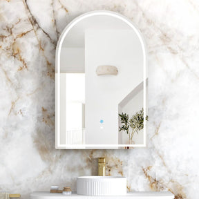 LED ARCHIE Matte White Shaving Cabinet 900mm (3 Colour Function)