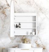 LED ARCHIE Matte White Shaving Cabinet 900mm (3 Colour Function)