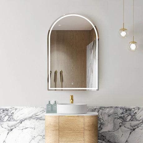 LED ARCHIE Natural Oak Shaving Cabinet 900mm (3 Colour Function)