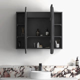 LED COOGEE Shaving Cabinet 1200mm Black Oak (3 Colour Function)