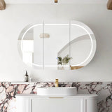 LED COOGEE Shaving Cabinet 1200mm Matte White (3 Colour Function)