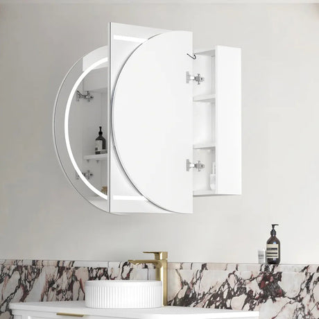 LED COOGEE Shaving Cabinet 1200mm Matte White (3 Colour Function)