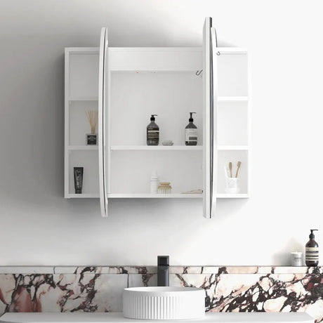 LED COOGEE Shaving Cabinet 1200mm Matte White (3 Colour Function)