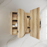 LED COOGEE Shaving Cabinet 1200mm Natural Oak (3 Colour Function)