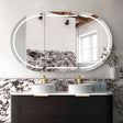 LED COOGEE Shaving Cabinet 1500mm Black Oak (3 Colour Function)