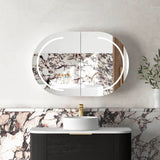 LED COOGEE Shaving Cabinet 900mm Natural Oak / Black Oak / Matte White (3 Colour Function)