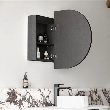 LED COOGEE Shaving Cabinet 900mm Natural Oak / Black Oak / Matte White (3 Colour Function)