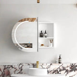 LED COOGEE Shaving Cabinet 900mm Natural Oak / Black Oak / Matte White (3 Colour Function)