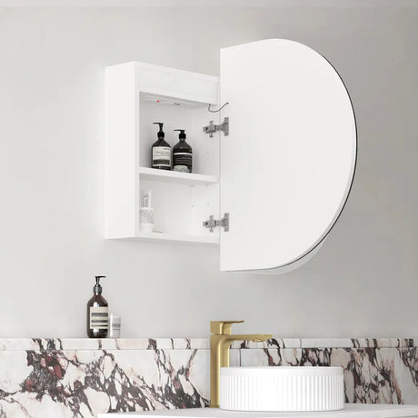 LED COOGEE Shaving Cabinet 900mm Natural Oak / Black Oak / Matte White (3 Colour Function)