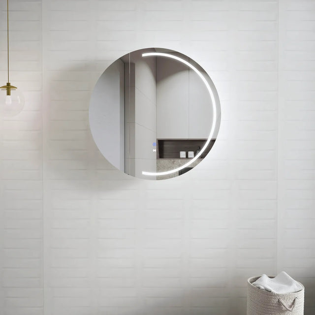 LED LONDON Shaving Cabinet 800mm Matte White (3 Colour Function)