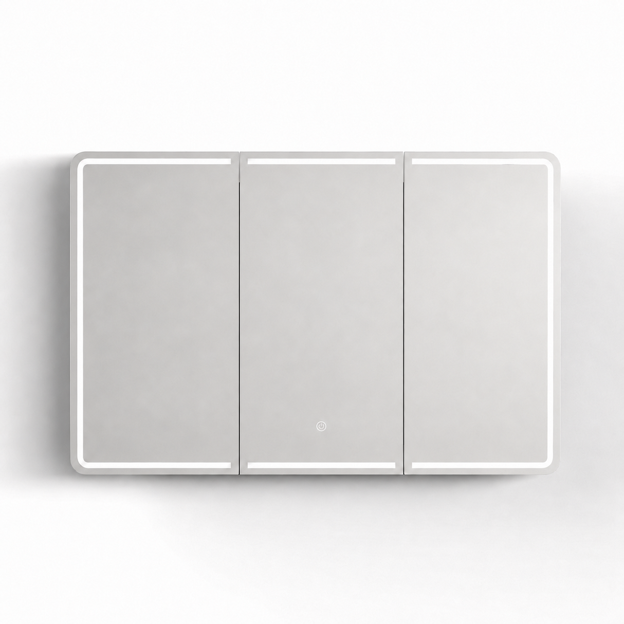 Marcoola Front-Lit LED Shaving Cabinet Matte White- 900/1200x750mm
