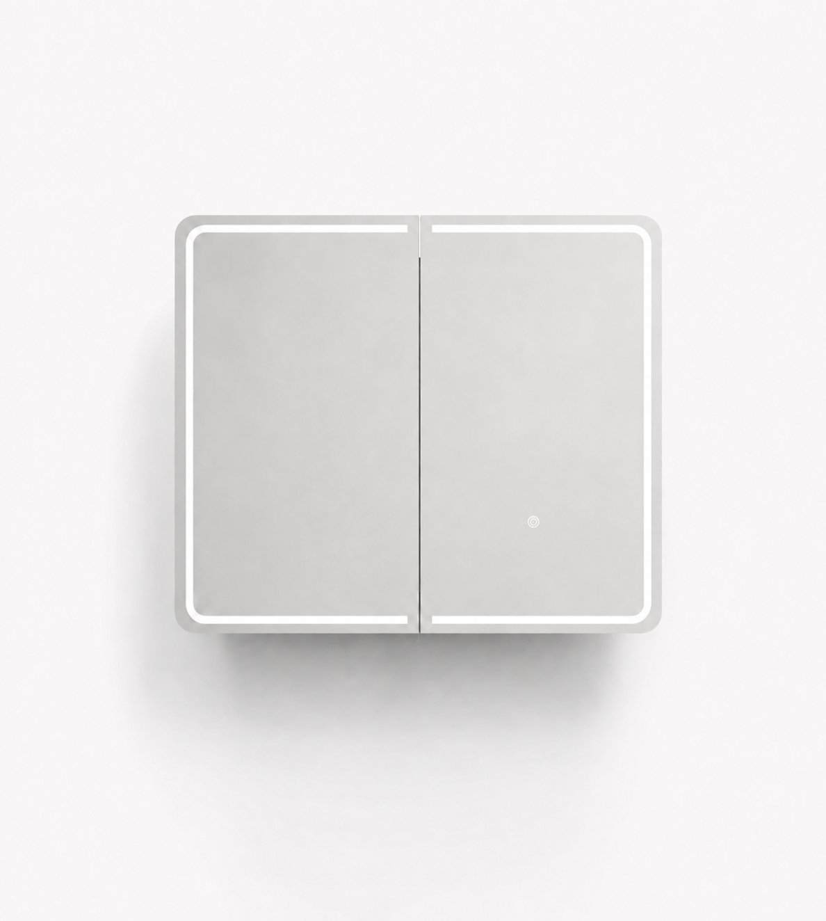 Marcoola Front-Lit LED Shaving Cabinet Matte White- 900/1200x750mm