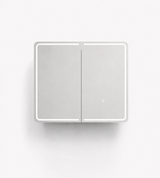 Marcoola Front-Lit LED Shaving Cabinet Matte White- 900/1200x750mm