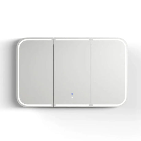 LED NEWPORT Shaving Cabinet 1200mm Matte White (3 Colour Function)