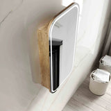 LED NEWPORT Shaving Cabinet 900mm Natural Oak (3 Colour Function)