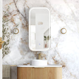 LED NEWPORT Shaving Cabinet 900mm Woodland Oak (3 Colour Function) - Premium Edition