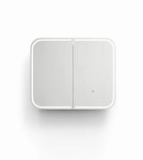 LED NEWPORT Shaving Cabinet 900x750mm Matte White (3 Colour Function)