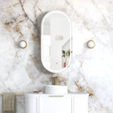 LED NOOSA Shaving Cabinet 900mm Matte White (3 Colour Function)