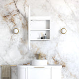 LED NOOSA Shaving Cabinet 900mm Matte White (3 Colour Function)