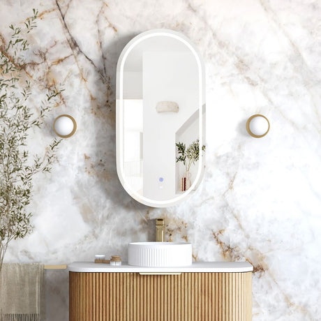 LED NOOSA Shaving Cabinet 900mm Woodland Oak (3 Colour Function) - Premium Edition