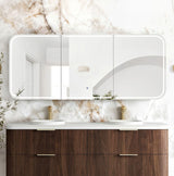 LED Newport Soft Square Sable Walnut Shaving Cabinet -Premium Edition (Optional Sizes)