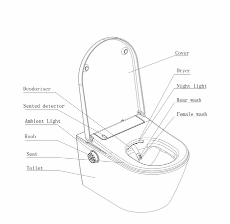 LENZA Comfort Wall Face Smart Toilet