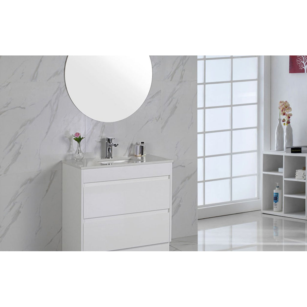 LEONA Freestanding Vanity Gloss White (All Sizes)