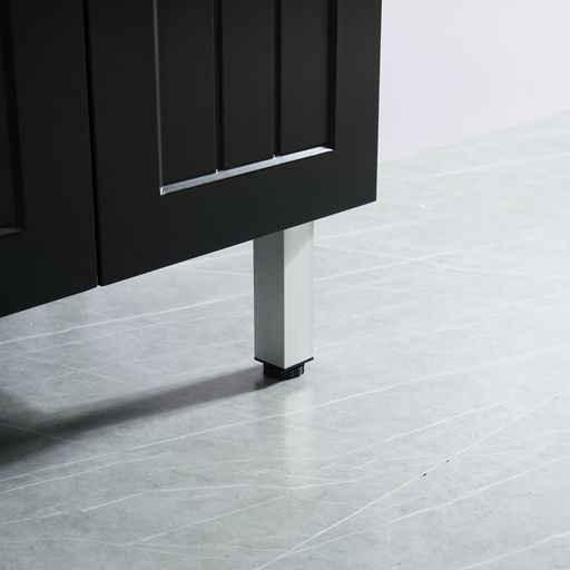ACACIA SHAKER Matte Black PVC Floor Vanity 900mm