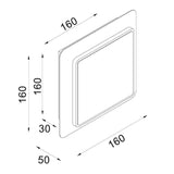 LIMA: City Series LED Tri-CCT Interior Rotatable Dimmable Wall Lights Square
