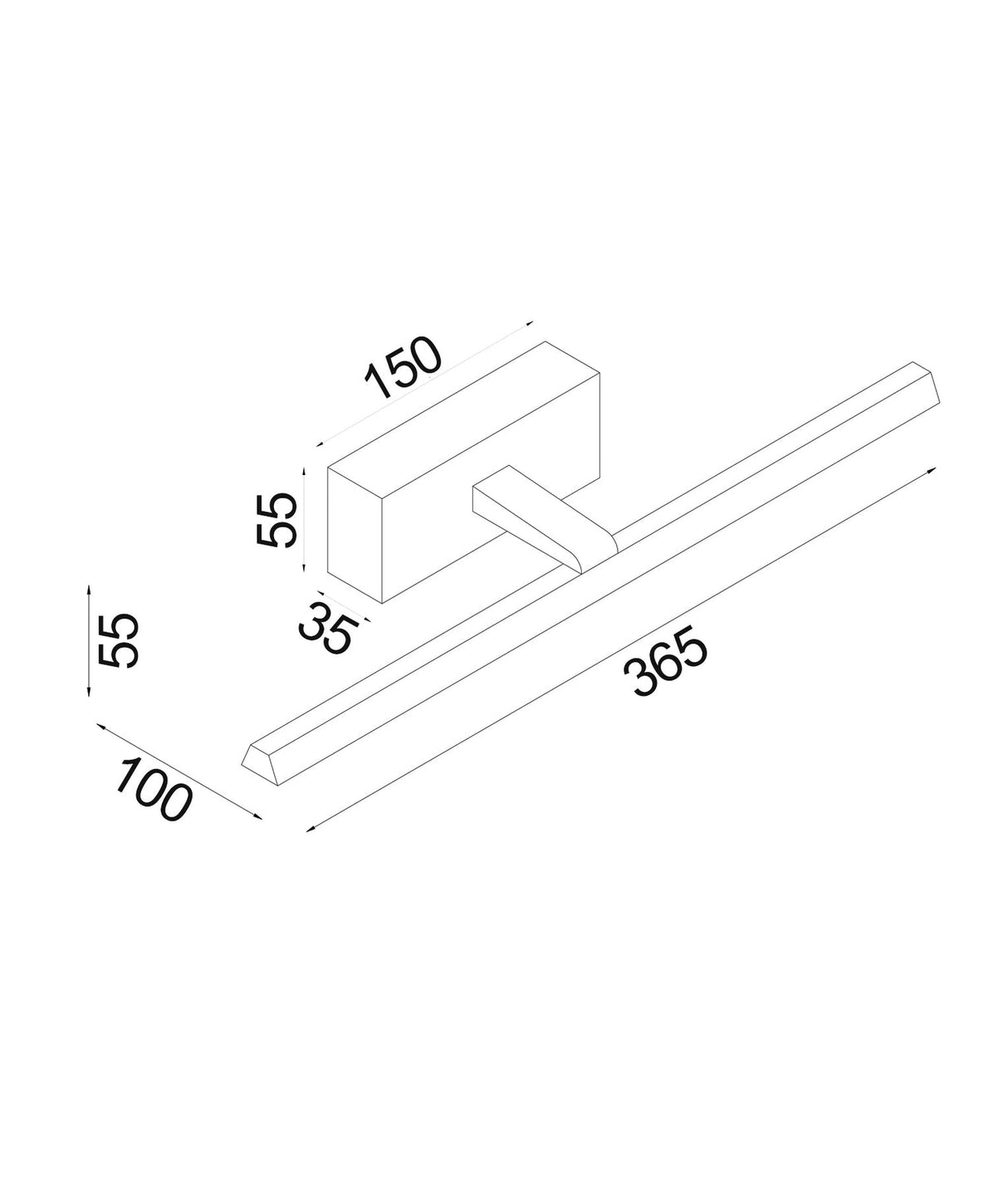 LINEAL: Interior LED Tri-CCT Dimmable Vanity / Picture Wall Lights IP44 (365/ 530/ 695mm)