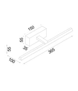 LINEAL: Interior LED Tri-CCT Dimmable Vanity / Picture Wall Lights IP44 (365/ 530/ 695mm)
