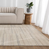 Praia Lines Natural Wool Rug