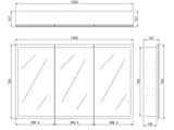 LED Avola PVC Mirror Cabinet - Matte White