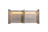LED Avola PVC Mirror Cabinet - Matte White